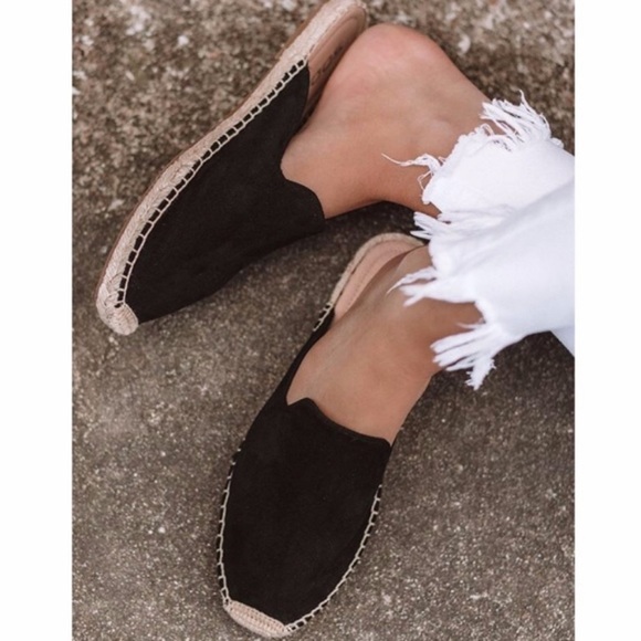sewchicboutique Shoes - Vegan Suede Slip-on Espadrille Flats